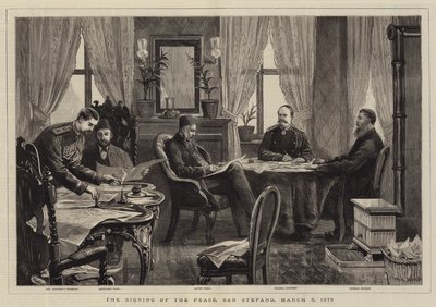 La signature de la paix, San Stefano, 3 mars 1878 - Joseph Nash
